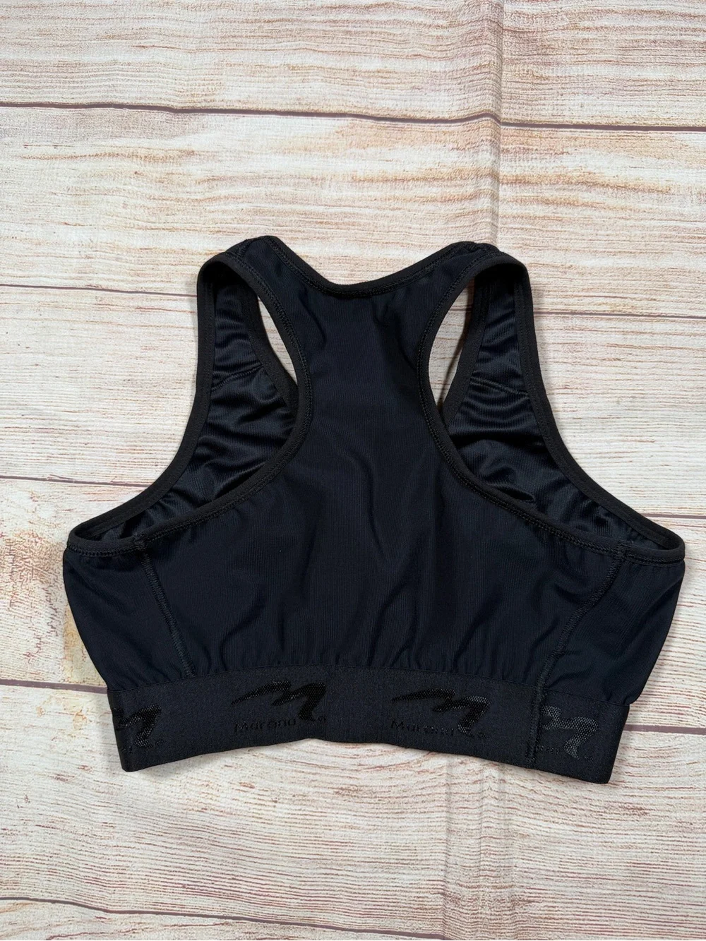 Marena Shape Black V-Neck Supportive Racerback Sports Bra